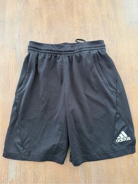 adidas Black Athletic Training Shorts with Logo